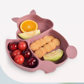 Squirrel silicone baby divider suction plate