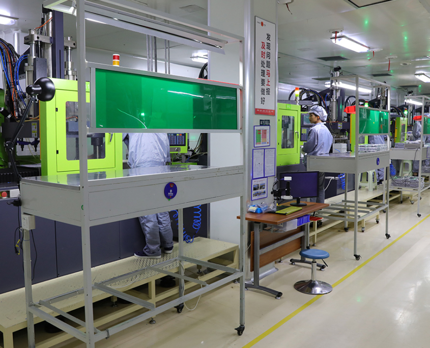 Silicone clean room injection molding