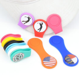 Custom silicone magnetic golf hat clip marker