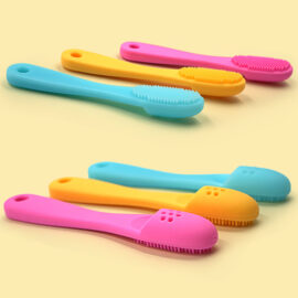Factory custom silicone pet toothbrush