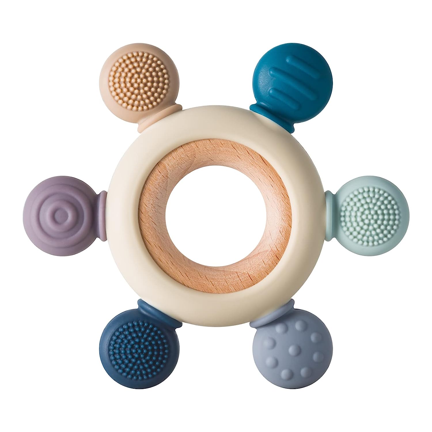 silicone baby teether ring