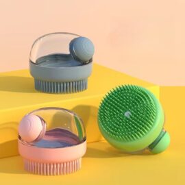 Silicone pet brush, pet bathing massage brush can add shower gel