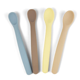 Wholesale Silicone Baby Spoon Food Grade BPA Free With Soft-Tip First Stage Toddler Infant Spoons Bendable Baby Spoon Customized